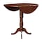 International Concepts Round 42 in Round Dual Drop Leaf Pedestal Table, 41.5 inH, Espresso, 42 in W, 42 in L, 41.5 in H K581-42DPT-6B-2 - alternate 7